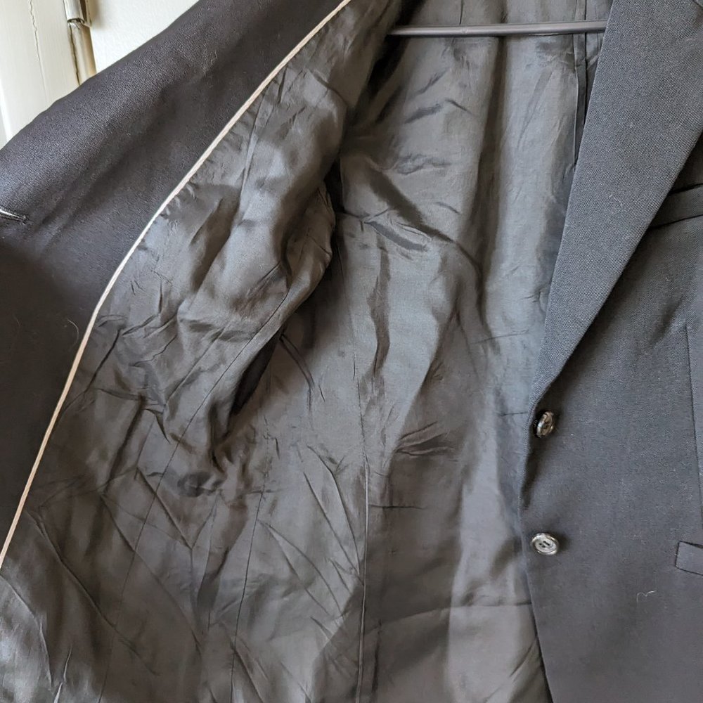 J. Crew Wool Black Blazer Suit Jacket Women's Size 2 - Picture 3 of 10